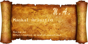 Maskal Arisztid névjegykártya
